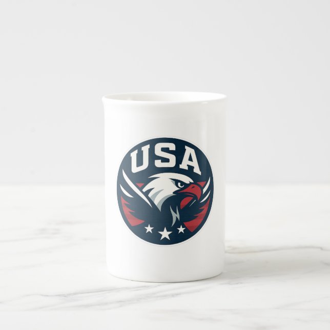 USA Eagle Roundel - Aggressive Sports Emblem Benporslin Mugg (Framsidan)