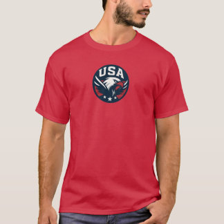 USA Eagle Roundel - Aggressive Sports Emblem T Shirt