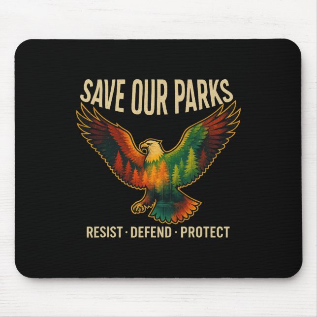 Usa Eagle Save Our Parks Resist National Park Prot Musmatta (Framsidan)