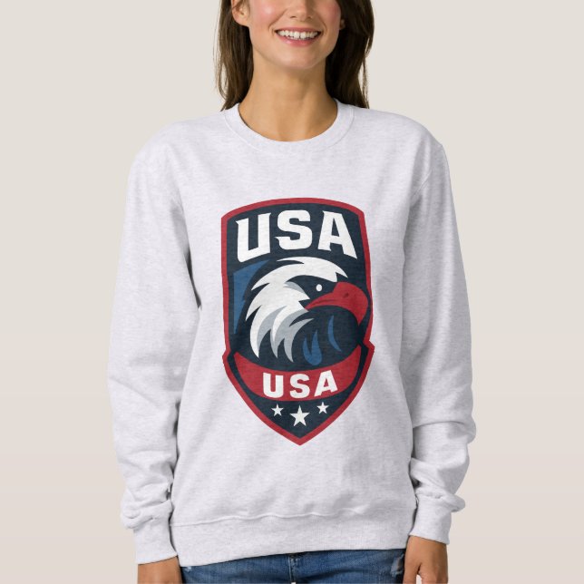 USA Eagle Sports Vapensköld T Shirt (Framsida)