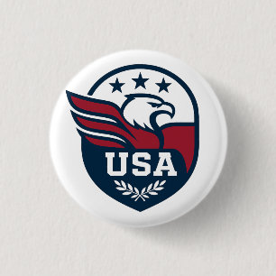USA Eagle Vapensköld Knapp