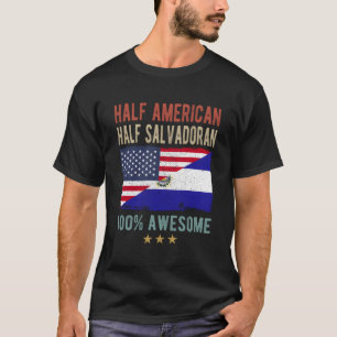 Usa El Salvador Flagga Halvamerikansk halsalvadora T Shirt