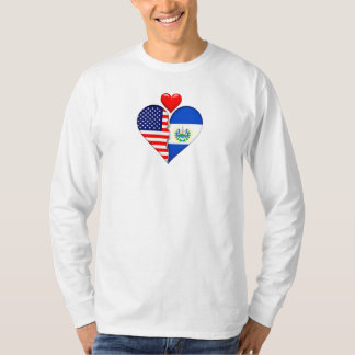 USA El Salvador Hjärtflagga Hispanic Heritage T Shirt