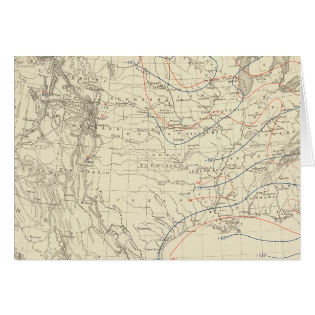 USA-Elakets temperatur Hälsningskort (Framsidan Horizontal)