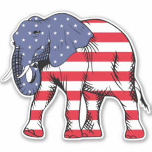 USA elefant Klistermärken