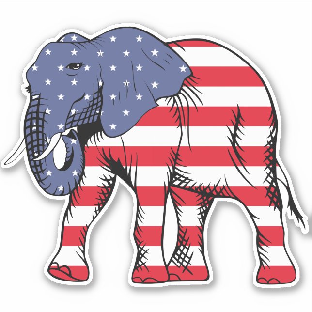 USA Elephant Klistermärken (Framsida)