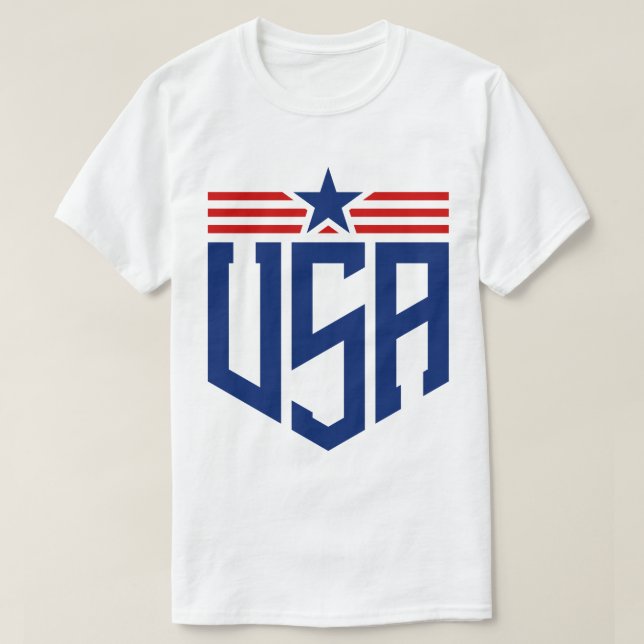 USA Emblem Typography T Shirt (Design framsida)