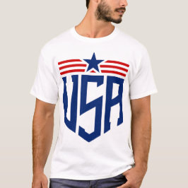 USA Emblem Typography T Shirt