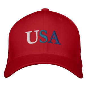 USA EMBROIDERED BASEBALL CAP BRODERAD KEPS