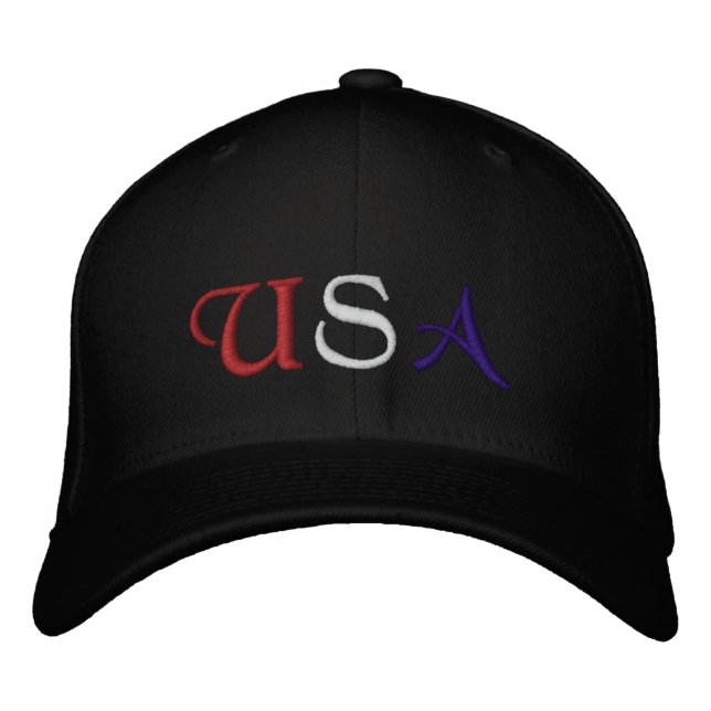 USA Embroized Hat Broderad Keps (Framsida)