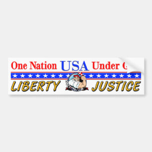 USA - en nation under gud Bildekal