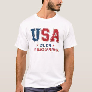USA Est 1776. 250 år av frihet America 250 T Shirt