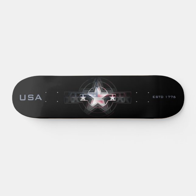 USA Est. 1776 Mini Skateboard Bräda 18,5 Cm (Horz)