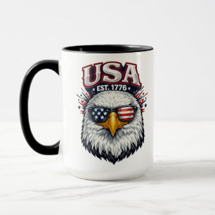 USA Est. 1776 Örn-Grafisk Patriotisk Örn USA-Pr Mugg