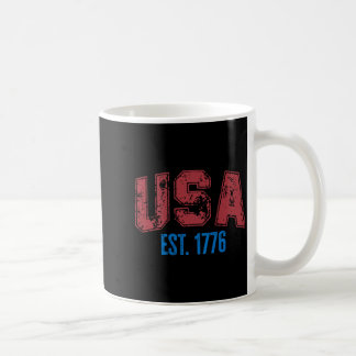 USA EST 1776 Patriotiska självständighetsdagen vin Kaffemugg