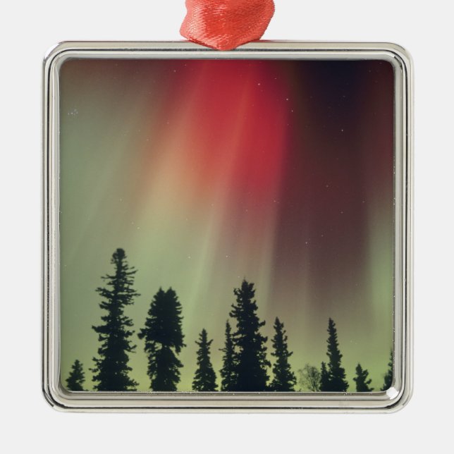 USA, Fairbanks area, Central Alaska, Aurora Julgransprydnad Metall (Framsidan)