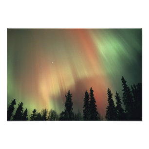 USA, Fairbanks-området, centrala Alaska, Aurora 3 Fototryck