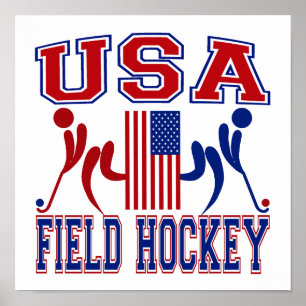 USA Fält Hockey Poster