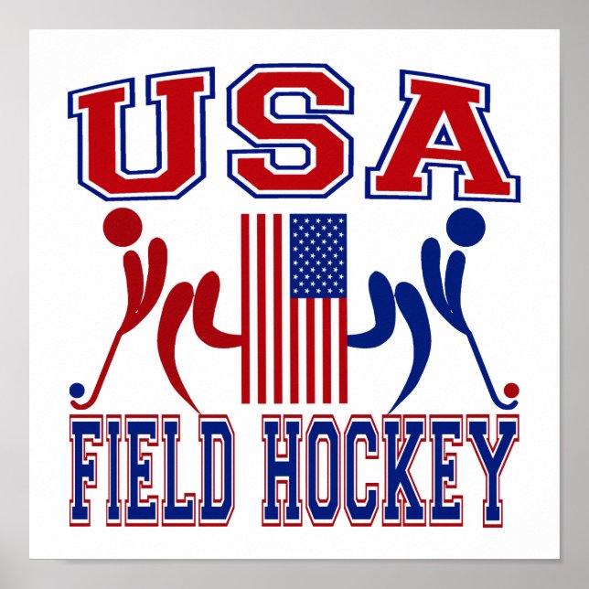 USA Fält Hockey Poster (Framsidan)