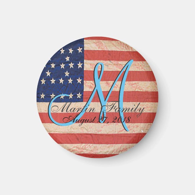 USA Family Reunion Monogram Magnet (Framsidan)