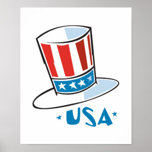 USA, farbror Sam Hat Poster