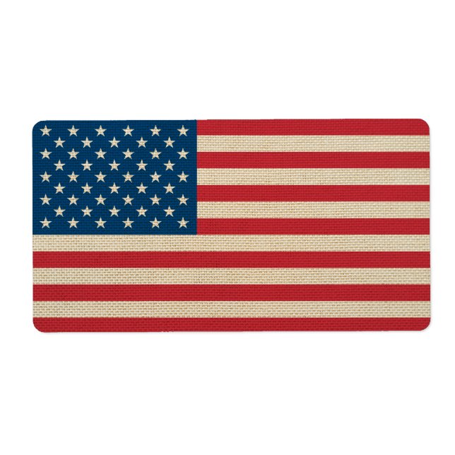 USA Faux burlap-flagga Fraktsedel (Framsidan)