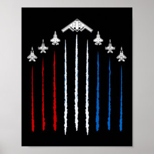 USA Fighter Jet 4 juli Manar Women Kids Funny Poster