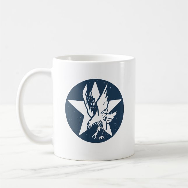 USA Fighting Squadron Insignia Kaffemugg (Vänster)