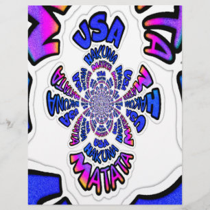 USA Firande: Roligt Text Dynamic Art