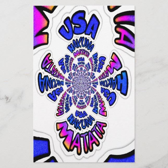 USA Firande: Roligt Text Dynamic Art (Framsida)