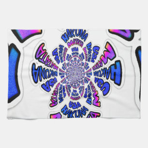 USA Firande: Roligt Text Dynamic Art Kökshandduk