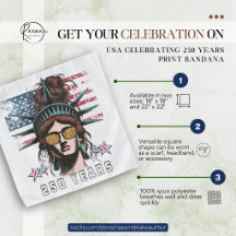 USA firar 250 år Patriotisk bandana