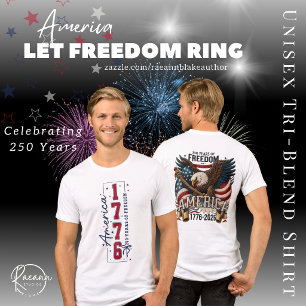 USA firar 250 år Unisex Tri-Blend T-shirt