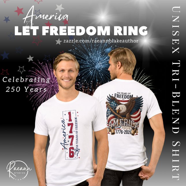 USA firar 250 år Unisex Tri-Blend T-shirt (Skapare uppladdad)