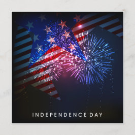 USA Fireworks & Flagga 4:e juli-inbjudan Inbjudningar