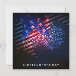 USA Fireworks & Flagga 4:e juli-partsinbjudan Inbjudningar