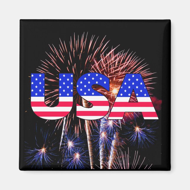 USA Fireworks Magnet (Framsidan)