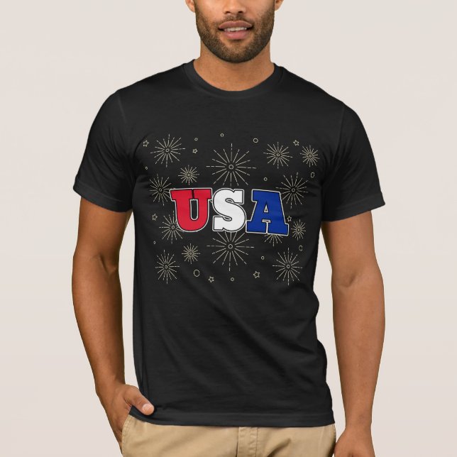 USA FIREWORKS T SHIRT (Framsida)