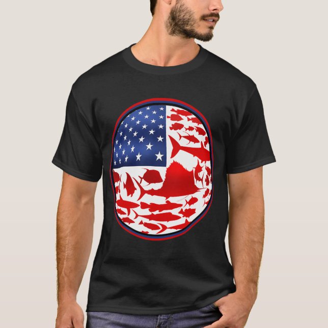 usa fisk t shirt (Framsida)