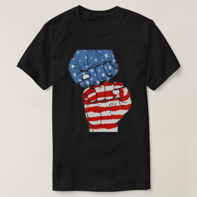 USA Fists T-Shirt (Design framsida)