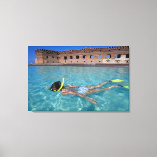 USA, FL, Florida Keys, Fort Jefferson, 1846, Canvastryck