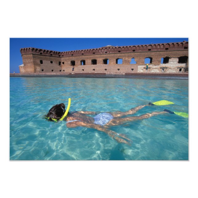 USA, FL, Florida Keys, Fort Jefferson, 1846, Fototryck (Framsidan)