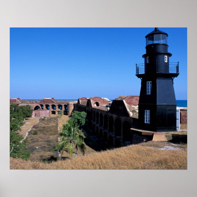 USA, FL, Florida Nycklar, Fort Jefferson, 1846, 2 Poster (Framsidan)