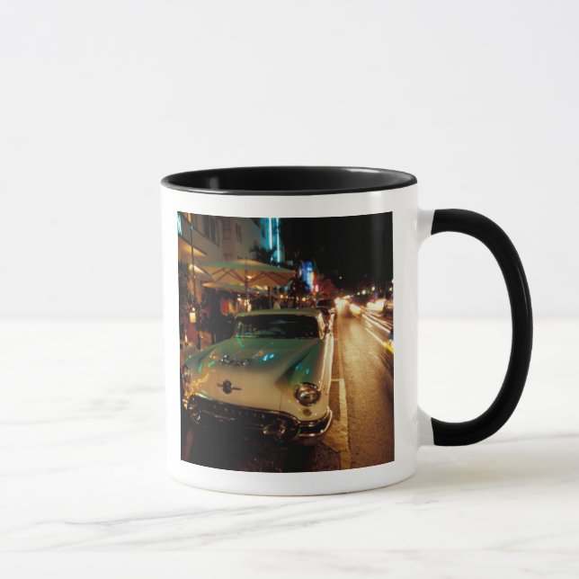 USA, FL, Miami, South Beach på natten. 2 Mugg (Höger)