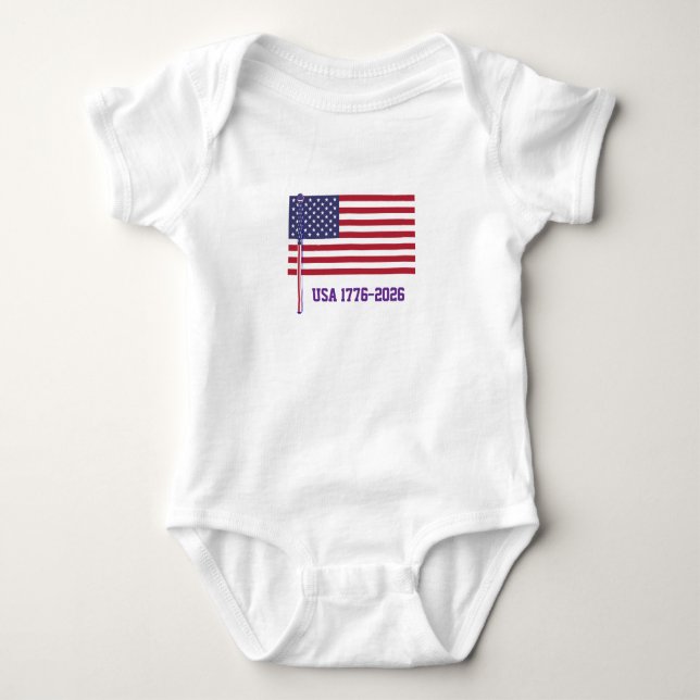 USA FLAG 1776-2026  Jubileum T Shirt (Framsida)