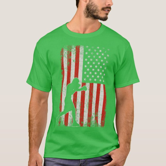 USA Flag Boxing T Shirt (Framsida)
