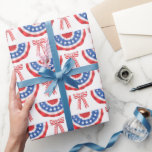 USA Flag Bunting and Bows American Summer Presentpapper<br><div class="desc">Celebrate with the bunting and bows,  with the Stars and Stripes! This bunting and bows pattern is a sweet yet patriotic display! Perfect for a Fourth of July party or patriotically-themed event!</div>