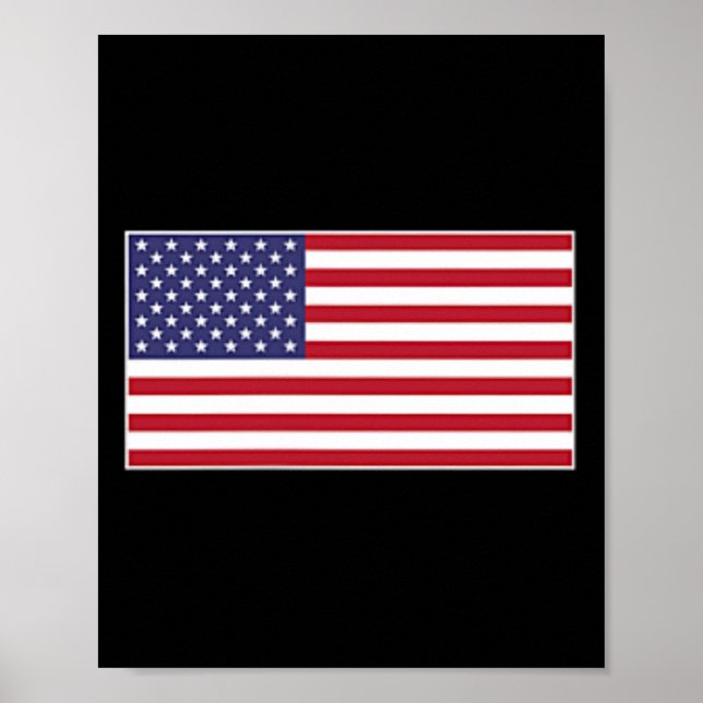 Usa Flag Chest Patch Star Spangled Banner American Poster (Framsidan)