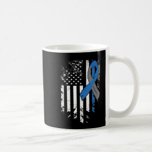 Usa Flag Diabetes Typ 1 Medvetenhet Familjestöd Kaffemugg