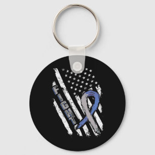 Usa Flag Diabetes Typ 1 Medvetenhet Familjestöd Nyckelring